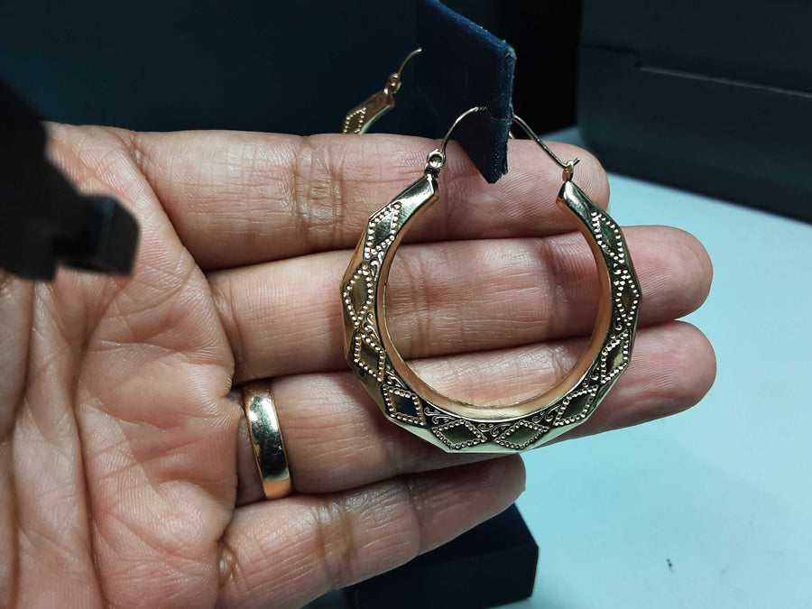 Bangle Earrings - Yellow Gold 10k (.417) 4.6 grams