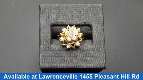 Women's Ring - Yellow Gold 14k (.585) 3.1 grams Size 20