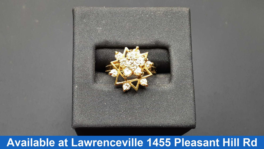 Women's Ring - Yellow Gold 14k (.585) 3.1 grams Size 20