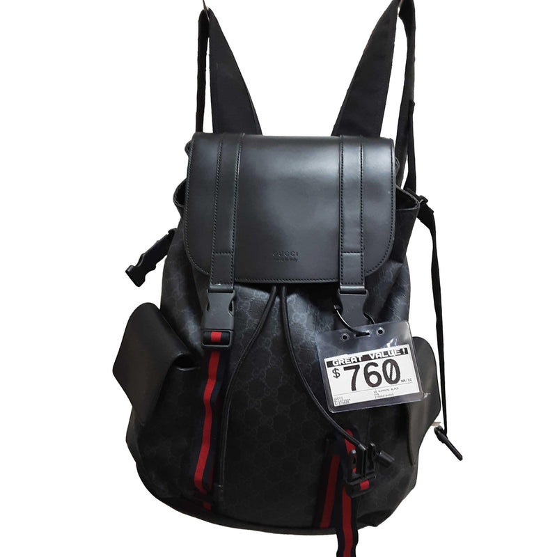 Gucci Gg Supreme Black Black Backpack / Briefcase / Bag