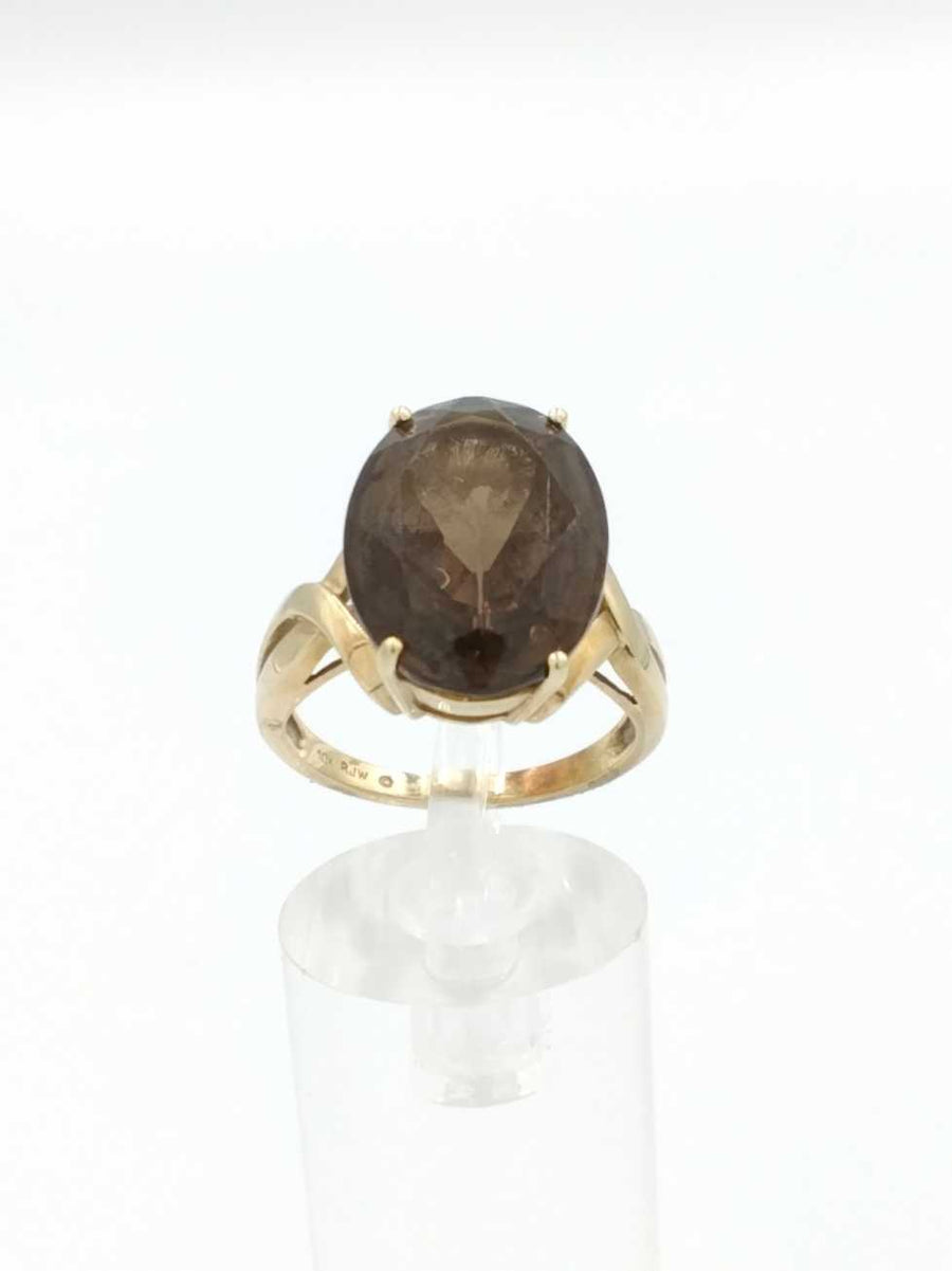 Women's Ring - Solitaire - Yellow Gold 10k (.417) 4.7 grams Size 7