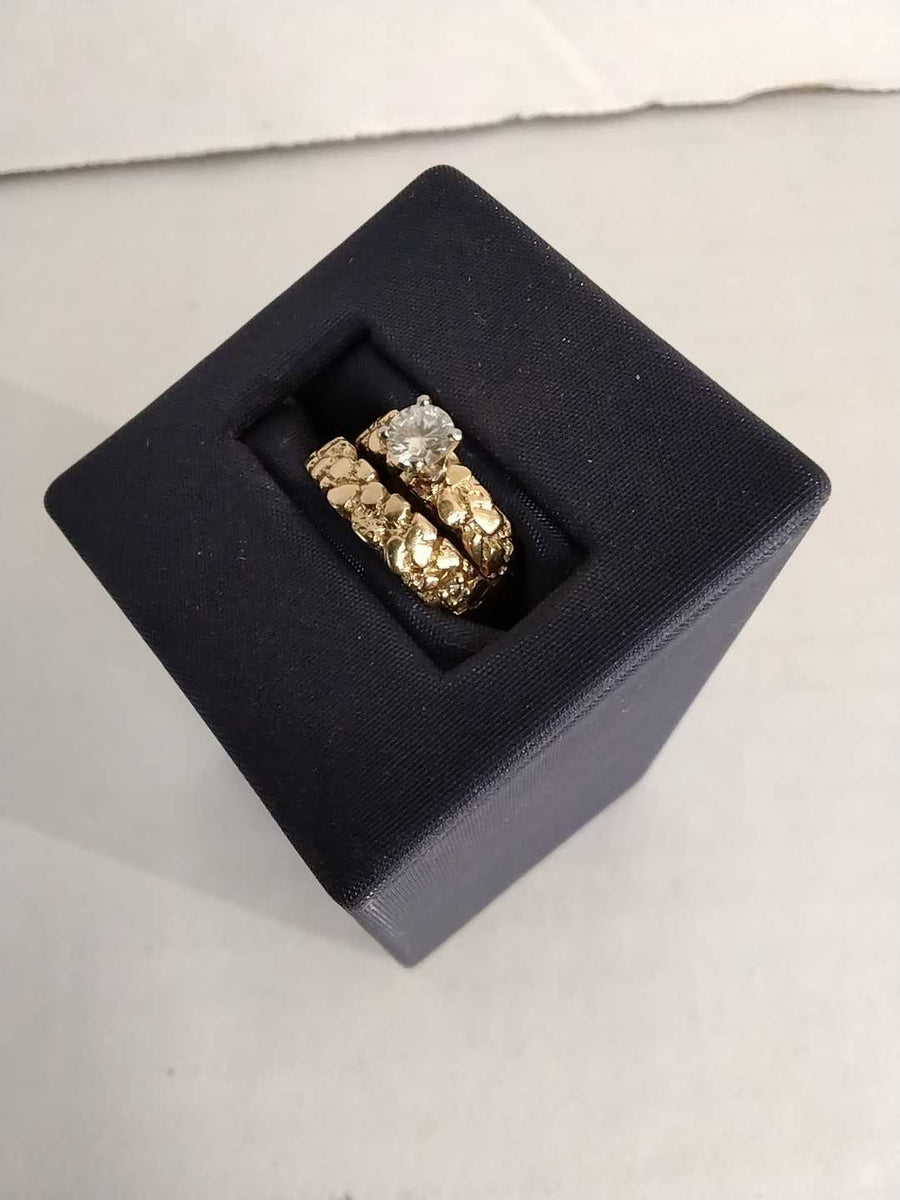 Ring - Engagement Set - Yellow Gold 14k (.585) 4.4 grams Size 4
