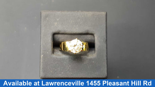 Women's Ring - Solitaire - Yellow Gold 14k (.585) 3.2 grams Size 6