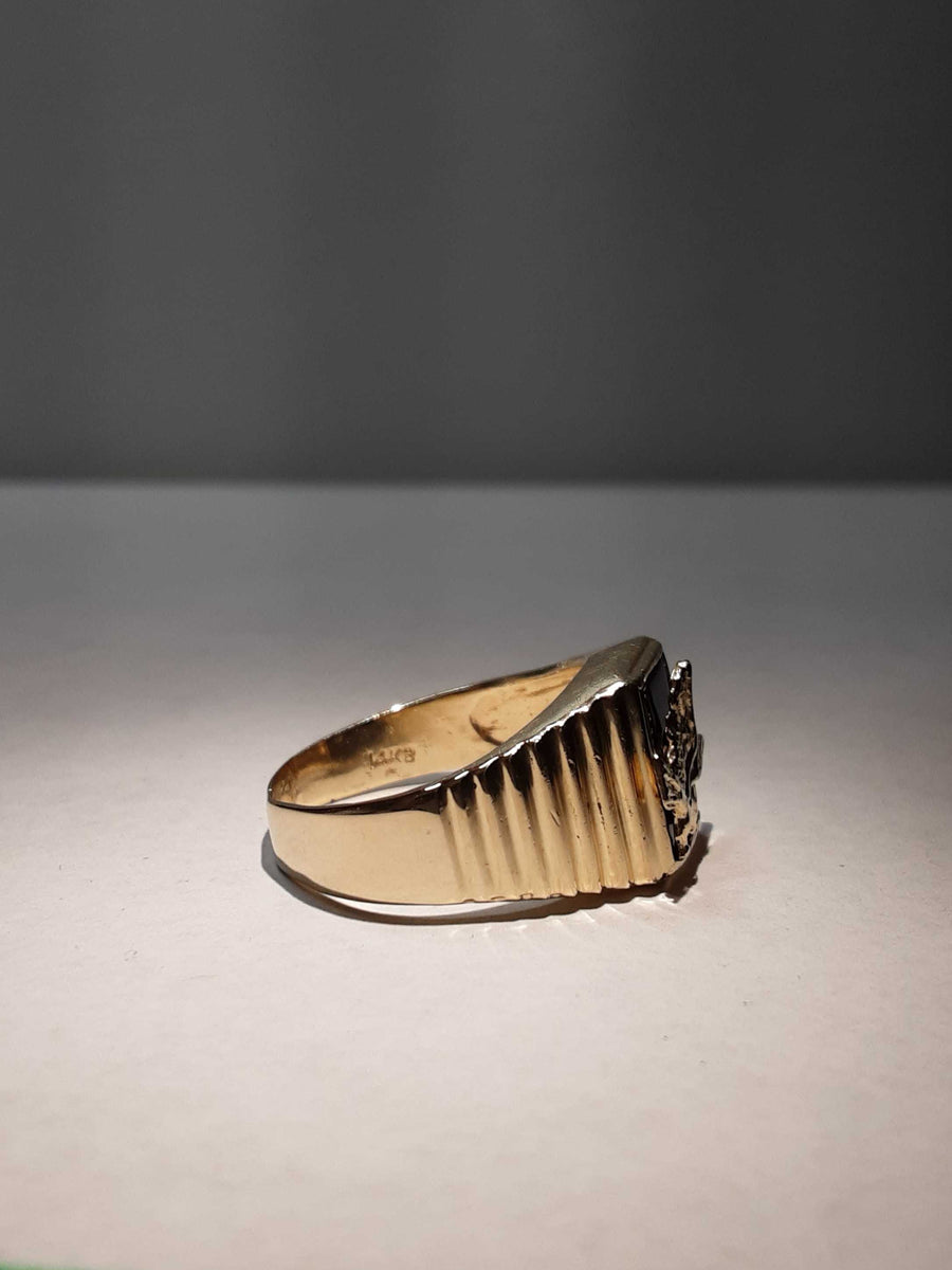 Men's Ring - Yellow Gold 14k (.585) 4.8 grams Size 8.5