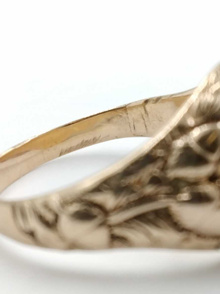 Women's Ring - Yellow Gold 10k (.417) 5.2 grams Size 10.5