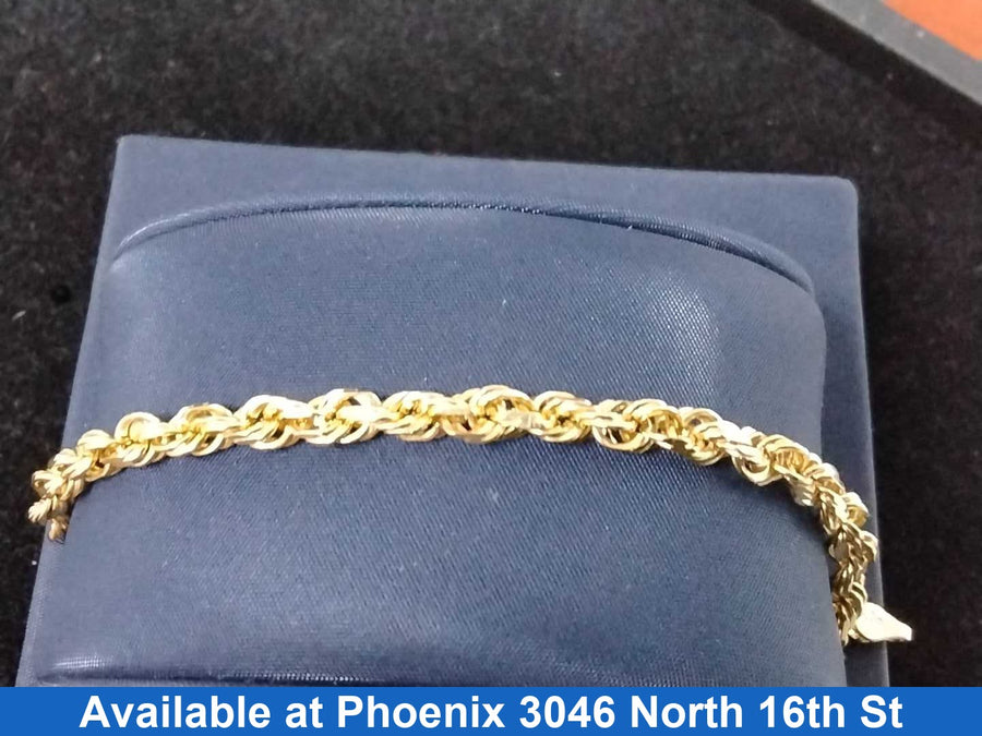 Rope Bracelet - Yellow Gold 14k (.585) 9.4 grams 8 inch