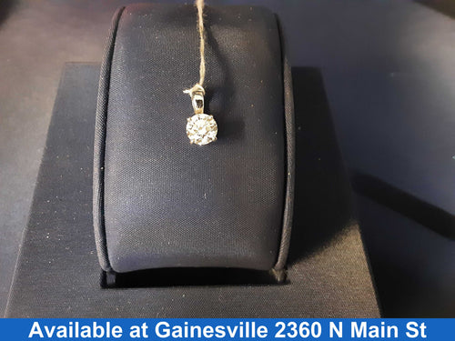 Diamond Pendant - White Gold 14k (.585) 1 grams