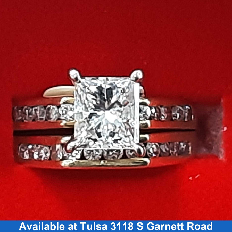Ring - Wedding Set - Yellow Gold 14k (.585) 5.7 grams Size 5.5