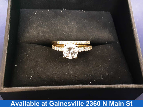 Ring - Engagement Set - Yellow Gold 10k (.417) 3.8 grams Size 7