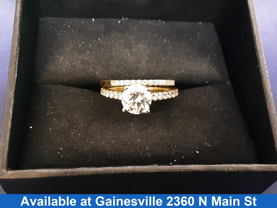 Ring - Engagement Set - Yellow Gold 10k (.417) 3.8 grams Size 7
