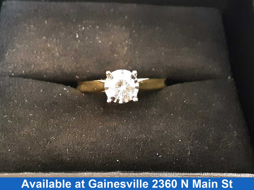 Women's Ring - Solitaire - Yellow Gold 10k (.417) 2.7 grams Size 8