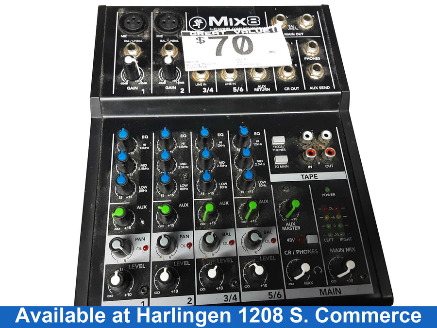 Mackie Mix 8 Black Analog Mixer