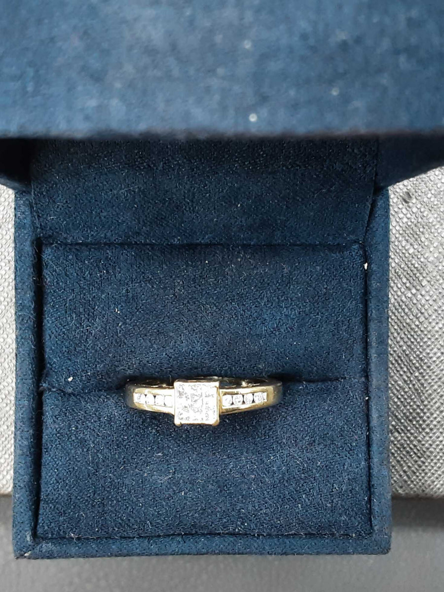 Ring - Engagement Set - Yellow Gold 10k (.417) 2.1 grams Size 8