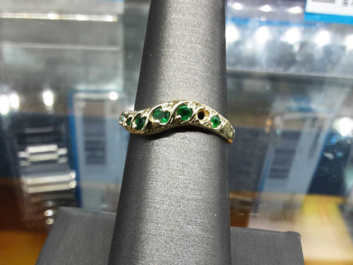 Women's Ring - Anniversary - Yellow Gold 14k (.585) 1.5 grams Size 5.5