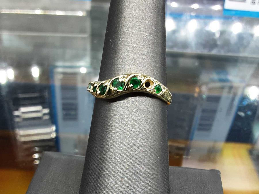 Women's Ring - Anniversary - Yellow Gold 14k (.585) 1.5 grams Size 5.5