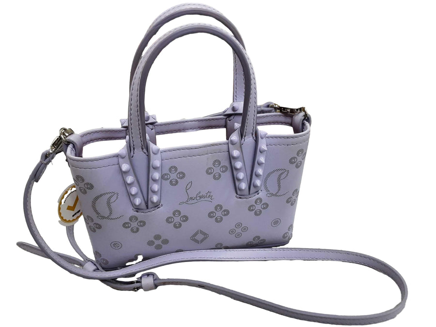 Christian Louboutin Spiked Nano Tote Purple Purple Purse / Handbag