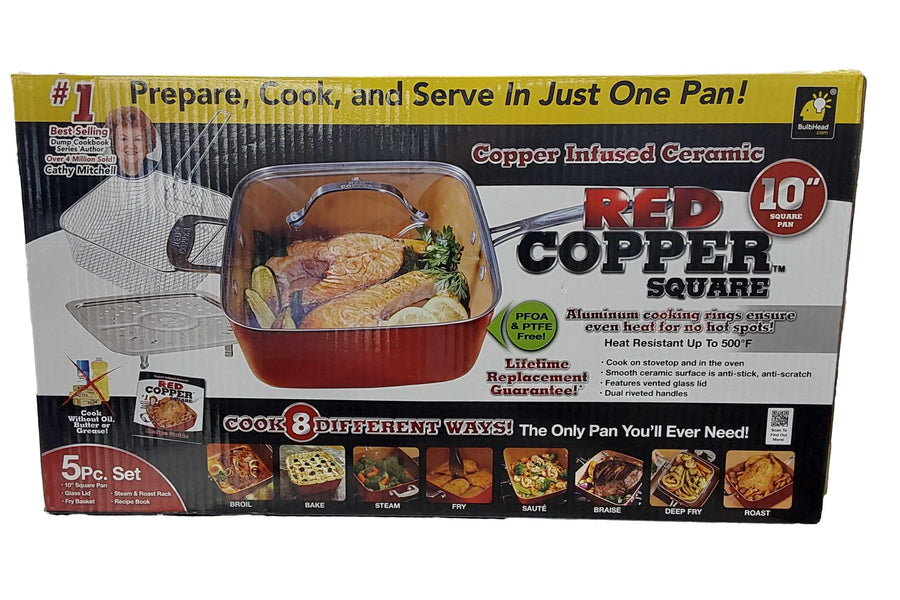 As Seen On Tv Red Copper Pan Orange Pot / Pan