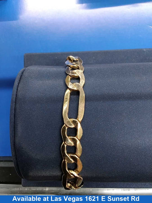 Figaro Bracelet - Yellow Gold 14k (.585) 10.8 grams 12 inch