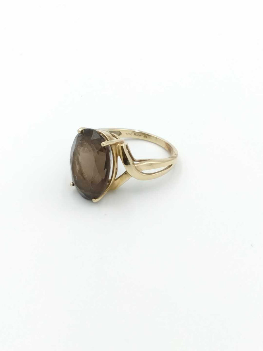 Women's Ring - Solitaire - Yellow Gold 10k (.417) 4.7 grams Size 7