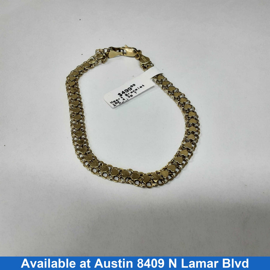 Bracelet - Yellow Gold 10k (.417) 4.3 grams 7 inch