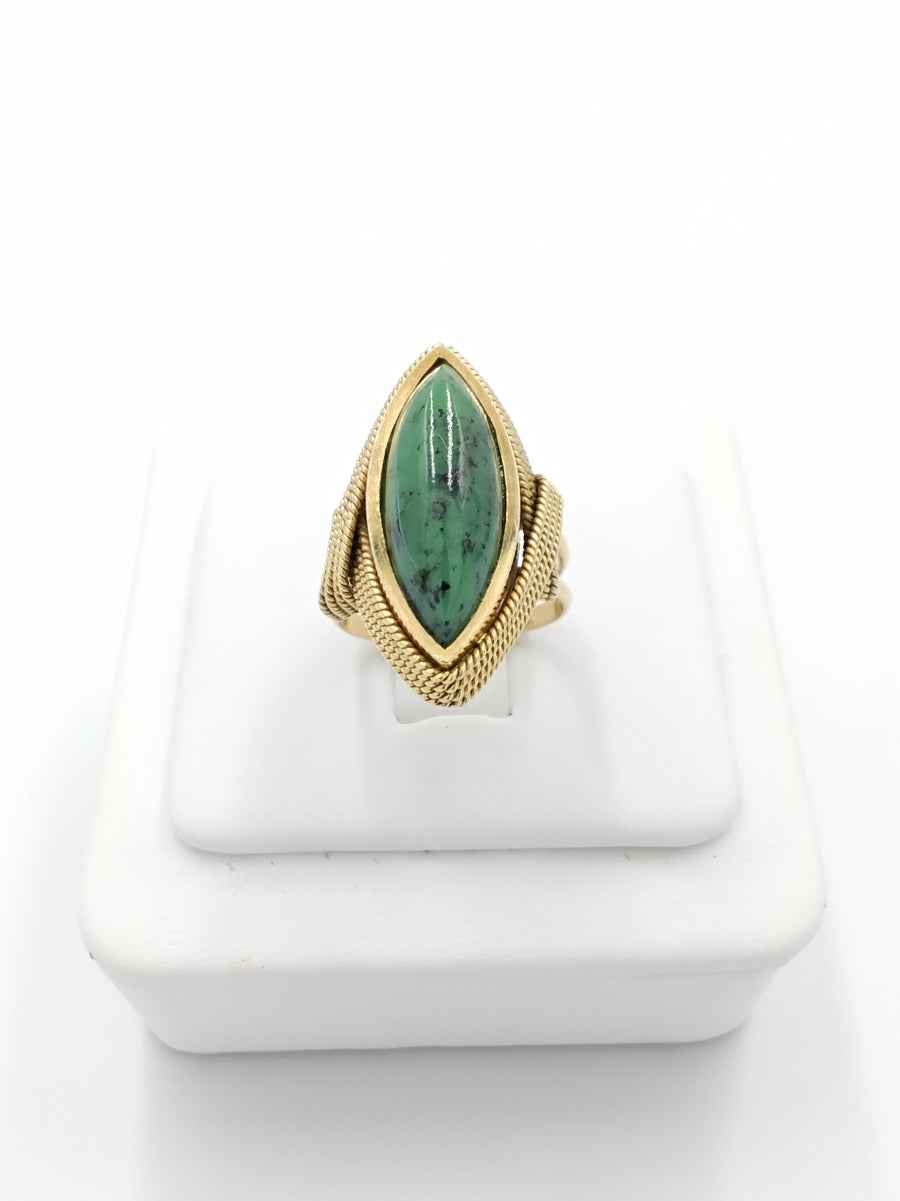 Women's Ring - Solitaire - Yellow Gold 18k (.750) 7.7 grams Size 5.5