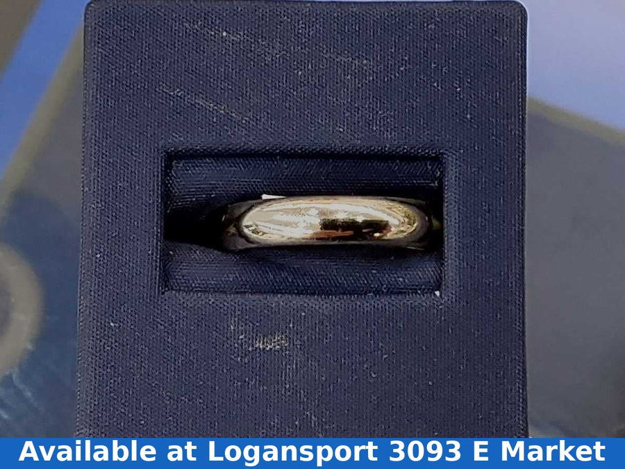 Ring - Wedding Band - White Gold 14k (.585) 4.6 Grams Size 8.5