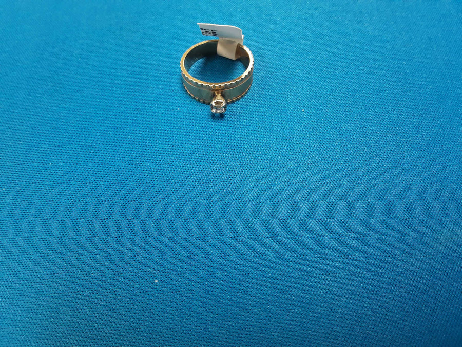 Women's Ring - Solitaire - Yellow Gold 14k (.585) 3.9 grams Size 6.5