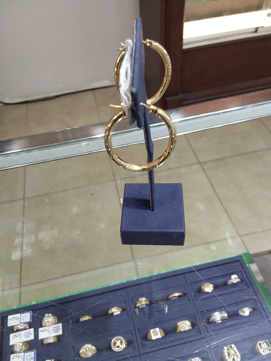 Hoop Earrings - Yellow Gold 14k (.585) 2.6 grams