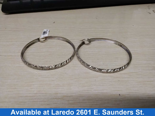 Hoop Earrings - White Gold 10k (.417) 9.8 grams