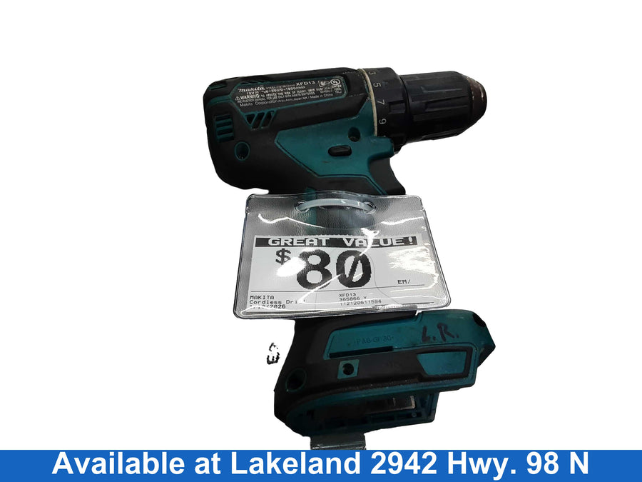 Makita Xfd13 Blue Cordless Standard Drill