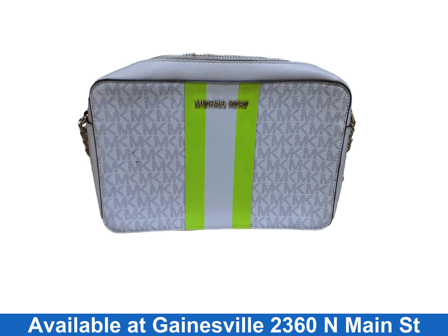 Michael Kors Av-1904 White Purse / Handbag