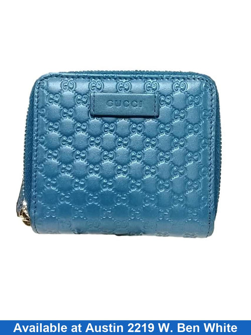 Gucci Bi Fold Blue Wallet