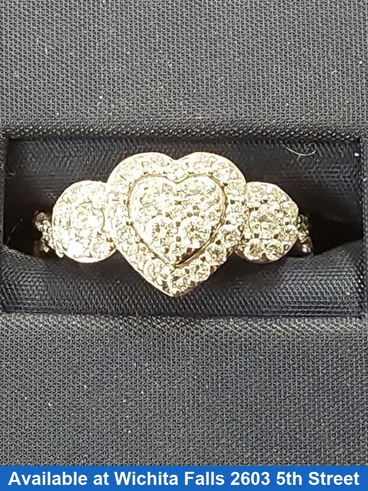 Ring - Wedding Set - White Gold 14k (.585) 5.3 grams Size 20