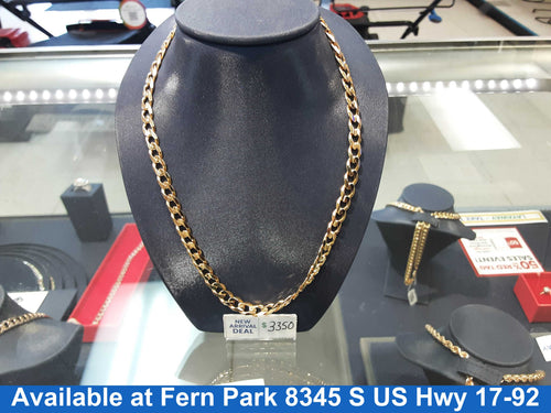 Cuban Link Chain - Yellow Gold 14k (.585) 29.8 grams 21 inch