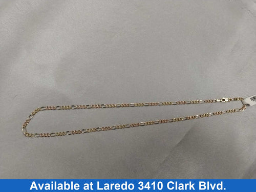 Figaro Chain - Tricolor Gold 14k (.585) 7.3 grams 20 inch