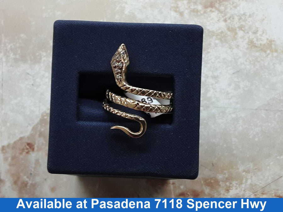Women's Ring - Yellow Gold 10k (.417) 3.5 grams Size 20