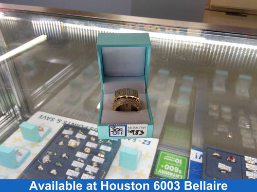 Women's Ring - Yellow Gold 10k (.417) 9.1 grams Size 7.5