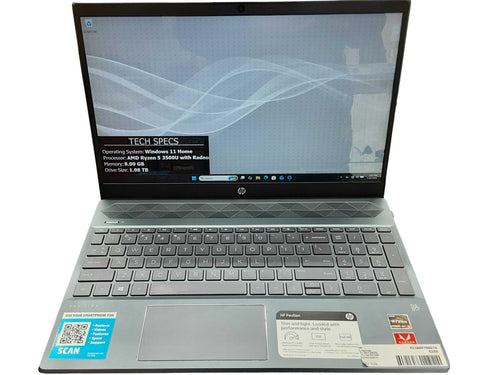 Hp 15-cw1063wm Amd Ryzen 5 8 Gb 1 Tb Blue Laptop