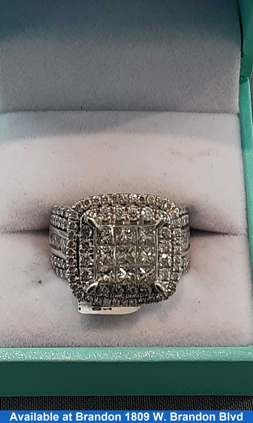 Women's Ring - Anniversary - White Gold 10k (.417) 9.2 grams Size 8