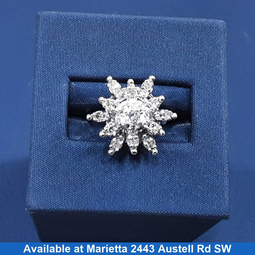 Women's Ring - White Gold 14k (.585) 5.1 grams Size 20