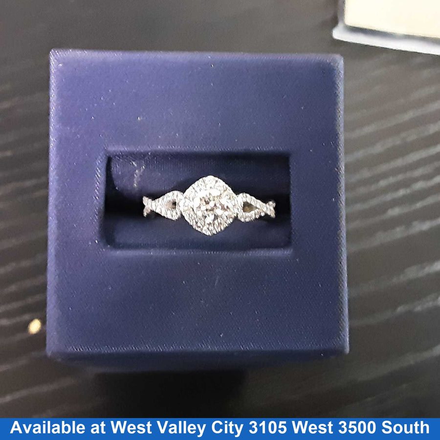 Ring - Engagement Set - White Gold 10k (.417) 2.1 grams Size 4