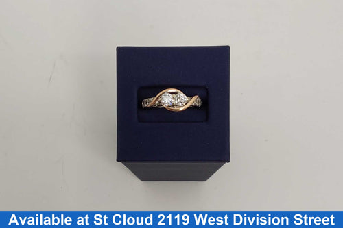 Ring - Wedding Set - Yellow Gold 14k (.585) 5.48 grams Size 7.5