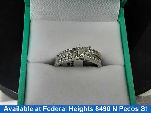 Ring - Wedding Set - White Gold 10k (.417) 3.08 grams Size 7.5