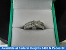 Ring - Wedding Set - White Gold 10k (.417) 3.08 grams Size 7.5