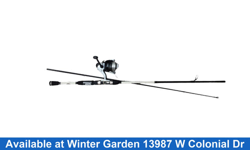 Lews American Hero White Fishing Rod & Reel Combo