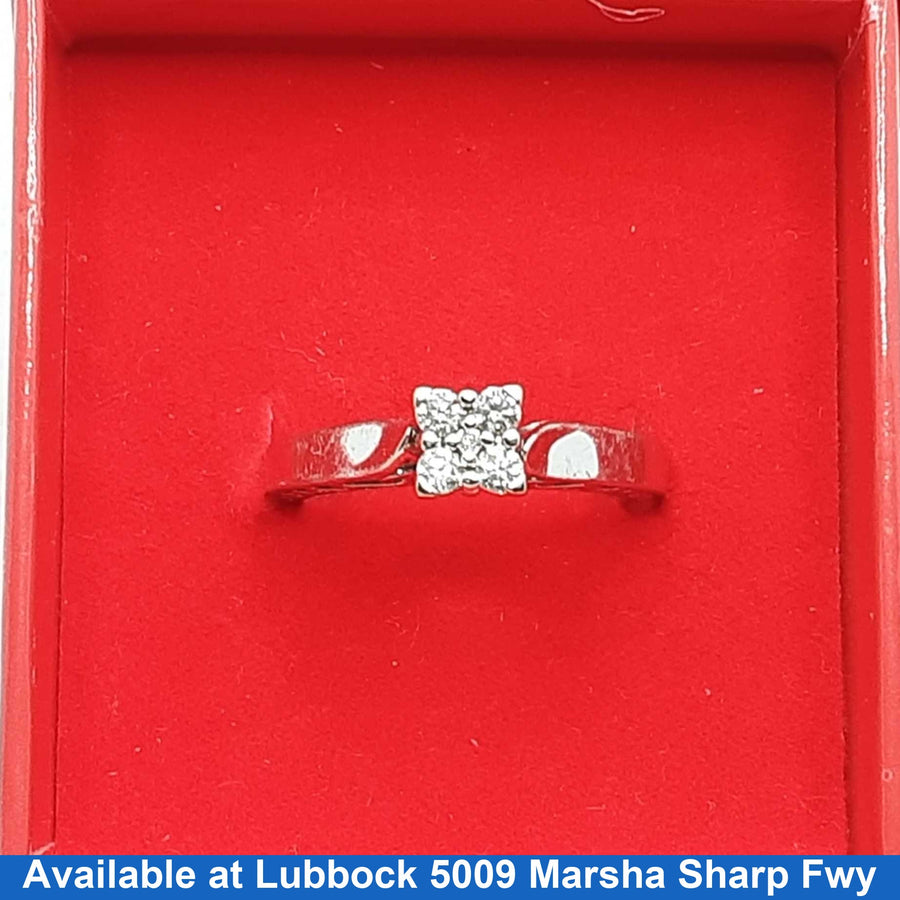 Ring - Wedding Set - White Gold 10k (.417) 3 grams Size 8