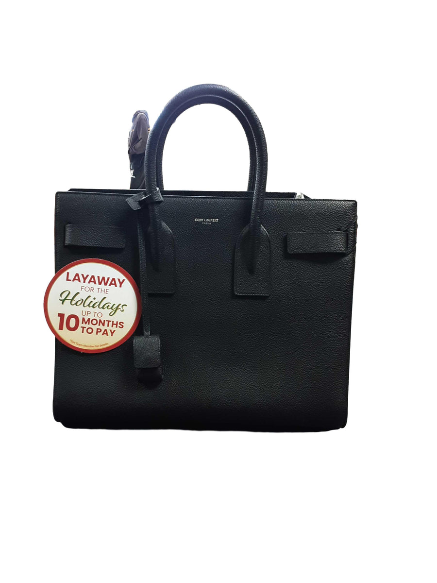 Yves Saint Laurent Leather Briefcase Black Purse / Handbag