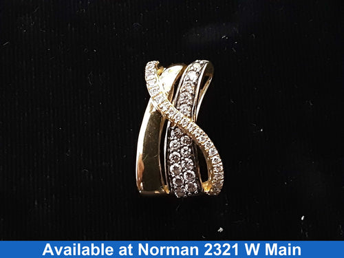 Diamond Pendant - Yellow Gold 14k (.585) 3.3 grams
