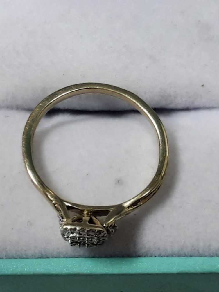 Ring - Engagement Set - Yellow Gold 14k (.585) 2 grams Size 7.5