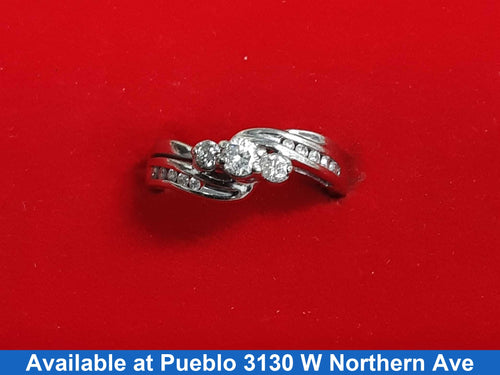 Ring - Wedding Set - White Gold 10k (.417) 4.8 grams Size 8.5